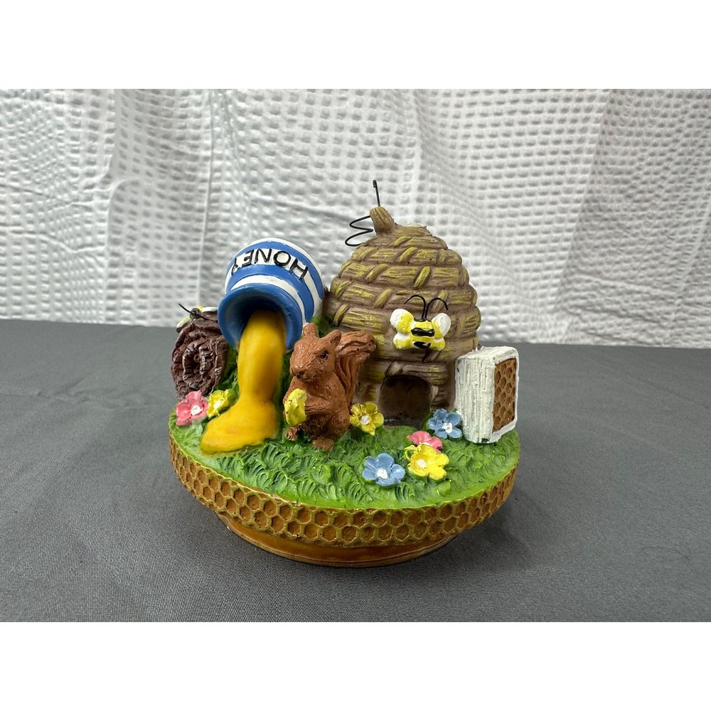 Garden Bees Honey Flowers Jar Candle Holder Topper Lid Resin Yankee